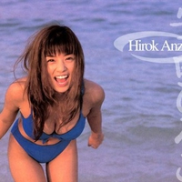 cute,actress,blue bikini,Hiroko Anzai