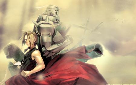 Anime - al, anime, red, edward elric, fullmetal alchemist