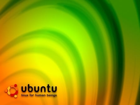 Green-orange Ubuntu - abstract, linux, ubuntu, unix