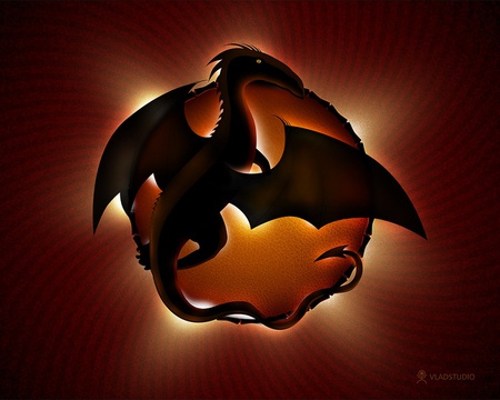 Dragon Ball - wings, attack, fire, fantasy, power, spirit, abstract, protect, 3d, red, anime, orange, dragon, cave