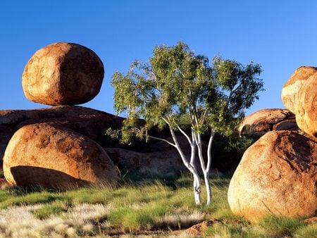 Balancing Boulder - nature, mountains, rocks