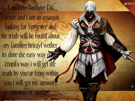 The Creed's way - assassins creed 2, ezio