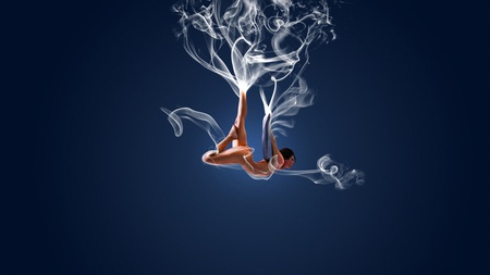 smoke_woman - wallpapers, smoke