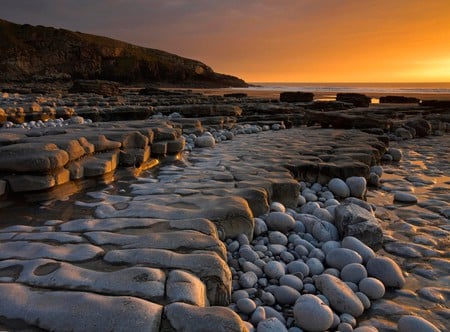 Dunraven Bay, Wales - coast, amazing, brown, landscape, photo, sand, wawes, wales, land, paradise, nice, sky, coastal, water, beautiful, beaches, photography, photoshop, sea, colors, cool, orange, stones, duranven, awesome, gray, seascape, rocks, bay