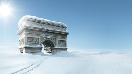 snowpocalypse - snow, gate, trail, sky