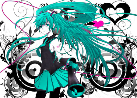 Hatsune Miku - anime, vocaloid, twintails, girl, hatsune miku, long hair, blue hair, cute, sexy, blue eyes