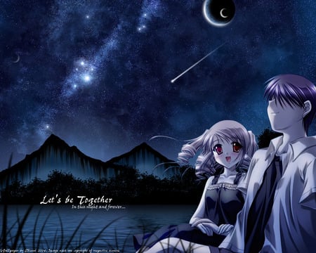 Beautiful night - anime, night, cool