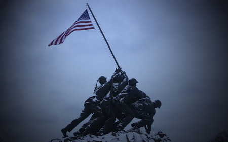 iwo jima raise flag - flag, jima, iwo