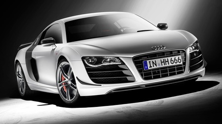 Audi R8 GT - gt, r8, silver, car, dark, audi