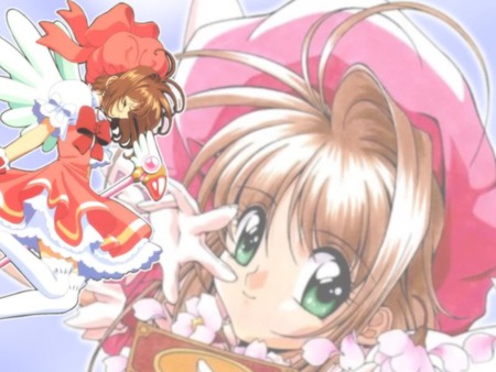 Card Captor Sakura - cute, sakura, pink, wings