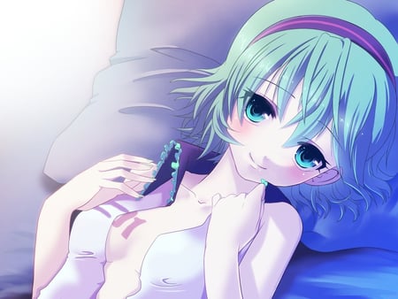 Hatsune Miku - anime, vocaloid, girl, hatsune miku, short hair, blue hair, cute, sexy, blue eyes