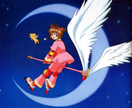 Sakura and Kero - sakura, kero, wings