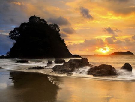 Rincon de la Vieja National Park, Costa Rica - beaches, popular, sun, paradise, sunset, coast, reflections, amazing, cool, reflected, golden, land, amusement parks, landscape, costa rica, islands, wallpaper, colrful, nature, beautiful, photoshop, mirror, stones, sunrise, sea, rincon de la vieja, nice, sky, trees, photography, water, black, rocks, oceans, brown, sunsets, coastal, seascape, plants, gold, blue, awesome, colors, photo, gray