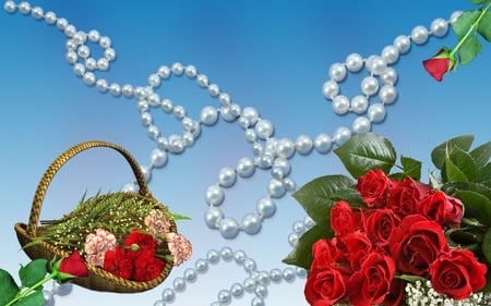 Mothers Day Tribute - rose, mother, holiday, pearls