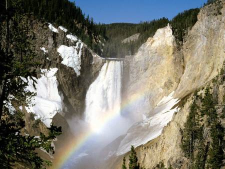 Colors, Lower Falls, Yellowstone National Park - colors, yellowstone, national park, lower falls