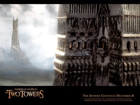 The Two Towers - the two towers, magical, creatures, movie, monsters, frodo, action, adventure, fairy tale, cinema