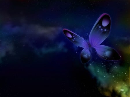 Fantasy Butterfly - butterflies, butterfly, fantasy, dark, abstract, art