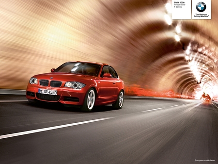 BMW 1 Series - hatch, front, 1, bmw, tunnel, orange, new, series