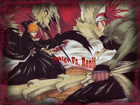 Ichigo vs Renji Abarai - soul, reaper, kon, ichigo, hollow, characters, bankai, bleach, rukia