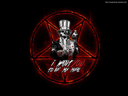 I WANT YOU - satanic, zombie, pentagram, skeleton, evil, skull, scary