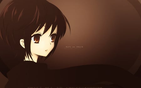 Nagato Yuki - sexy, girl, brown eyes, nagato yuki, brown hair, anime, cute, short hair, suzumiya haruhi no yuutsu