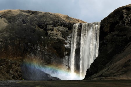 ~A beautiful Waterfall covered in ash, from the Eyjafyallajokull volcano~