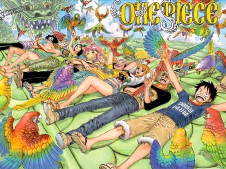 One Piece crew relaxing