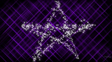 Star Lights - widescreen, abstract, star, purple, bright, lights