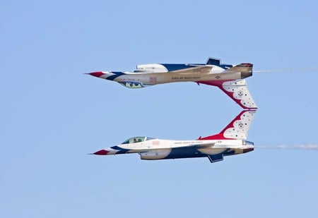 Twins F-16s - f-16s, picture, twins, cool