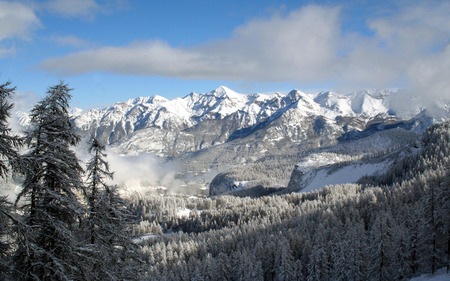 Snow Mountains - snow, mountains, nature