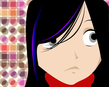 Emo cuty . - abstract, anime, simple, people