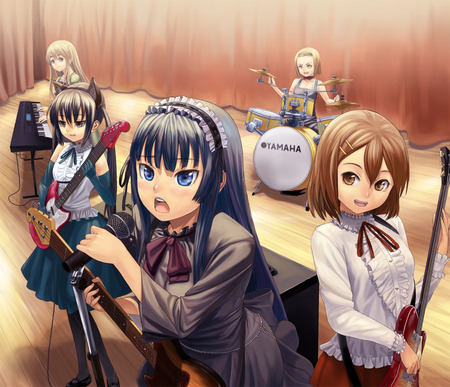 K-ON Mio, Ritsu, Yui, Tsumugi, Azusa - tsumugi, azusa, music, mio, yui, k-on, anime, ritsu, cute