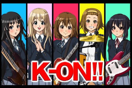 K-On! - ui hirasawa, nodoka manabe, band, sawako yamanaka, ritsu tainaka, megumi sogabe, yui hirasawa, widescreen, music, colorful, instrument, tsumugi kotobuki, mio akiyama, jun suzuki