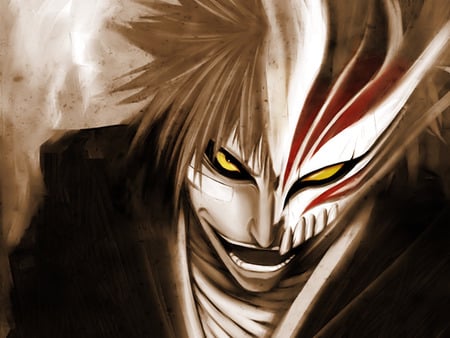 Bleach - cartoon, face, dark, two