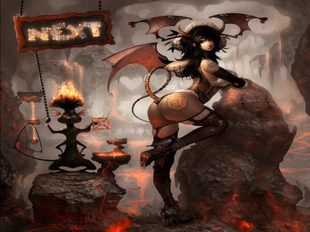 Devil Girl . jpg - devil, funny, girl, devilish