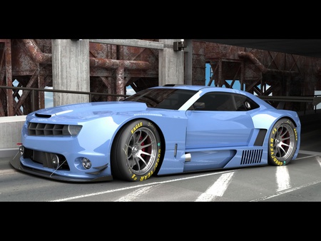 Chevrolet Camaro - car, blue, racing, tuning, chevrolet, camaro