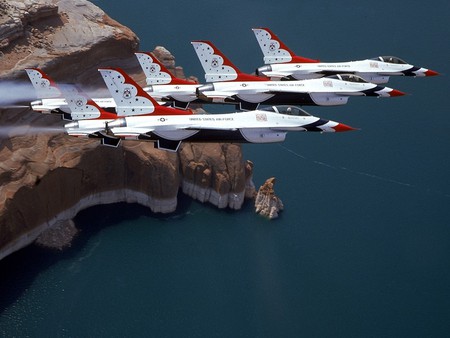 F-16 Thunderbirds - flying, usaf