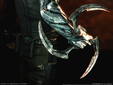 Dark Sector-weapon - 2008, videogame, dark sector, blade, game, dark, hand, adventure, weapon, action, fantastic