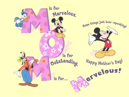 Appreciating Mom - donald, mickey, goofy, mothers day