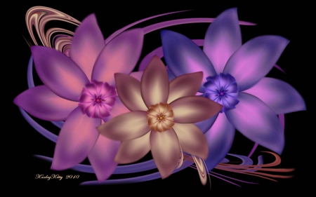 Happy Family - colorful, florals, digital paint, spring, paint, purple, cool, petals, digital art, color, happy family, blooms, copper, floral, pink, beautiful, digital painting, leaves, sweet, drawings, happy, fantasy, black, fractal art, painting, pretty, family, paintings, cute, love, summer, lovely, pollen, gold, cg, abstract, splendor, blossom, flowers, digital, colors, flower