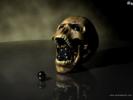 open skull - skull, wallpaper