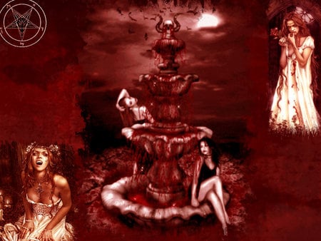 vampires  - fountain, vampires, photography