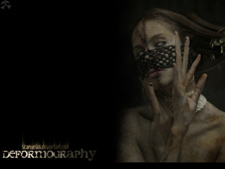 Deformography:by scarypaper - evil, dark, scary, goth, macabre, woman, horror, demon, creepy