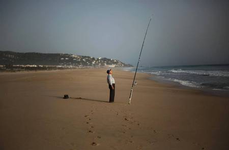 Gone fishing - abstract, water, beach, fishing, photography