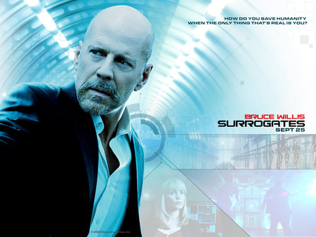 Bruce Willis in Surrogates - hot, men, bruce willis, hd, actors, surrogates, cool, movies, cute