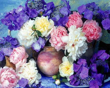 Speacil Boquet. jpg - white, boquet, purple, pink, flowers, still life