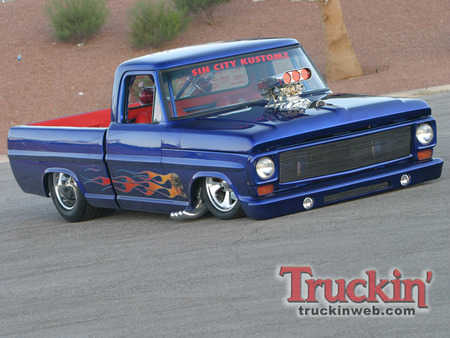 Ford F100 Rod - pro street, ford f100 truck, ford, classic truck, race car, hot rod, muscle car, truck, classic