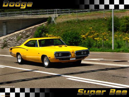 1970 Dodge Super Bee - yellow, hot rod, dodge, muscle car, sper bee, classic, classic car, dodge super bee