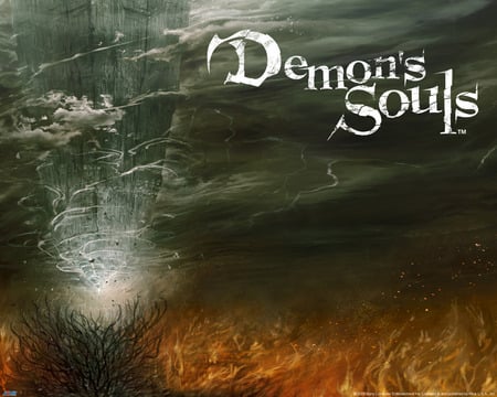 Concept art 2- Demon's Souls - architecture, fire, demons souls, towe