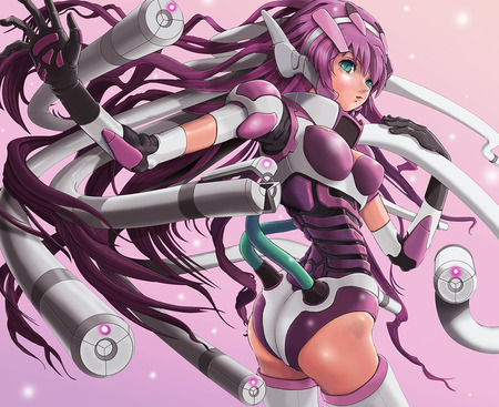 Type Medusa - cg, original, mecha, girl, mechanic, android